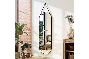 16' x 48' Full Length Hanging Mirror with Leather Cord