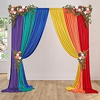 Vista 13 de 10ft x 10ft Wrinkle Free Backdrop Curtain Red&Black Backdrop Curtain for Parties, Polyester Photography Backdrop Drapes for Birthday Party