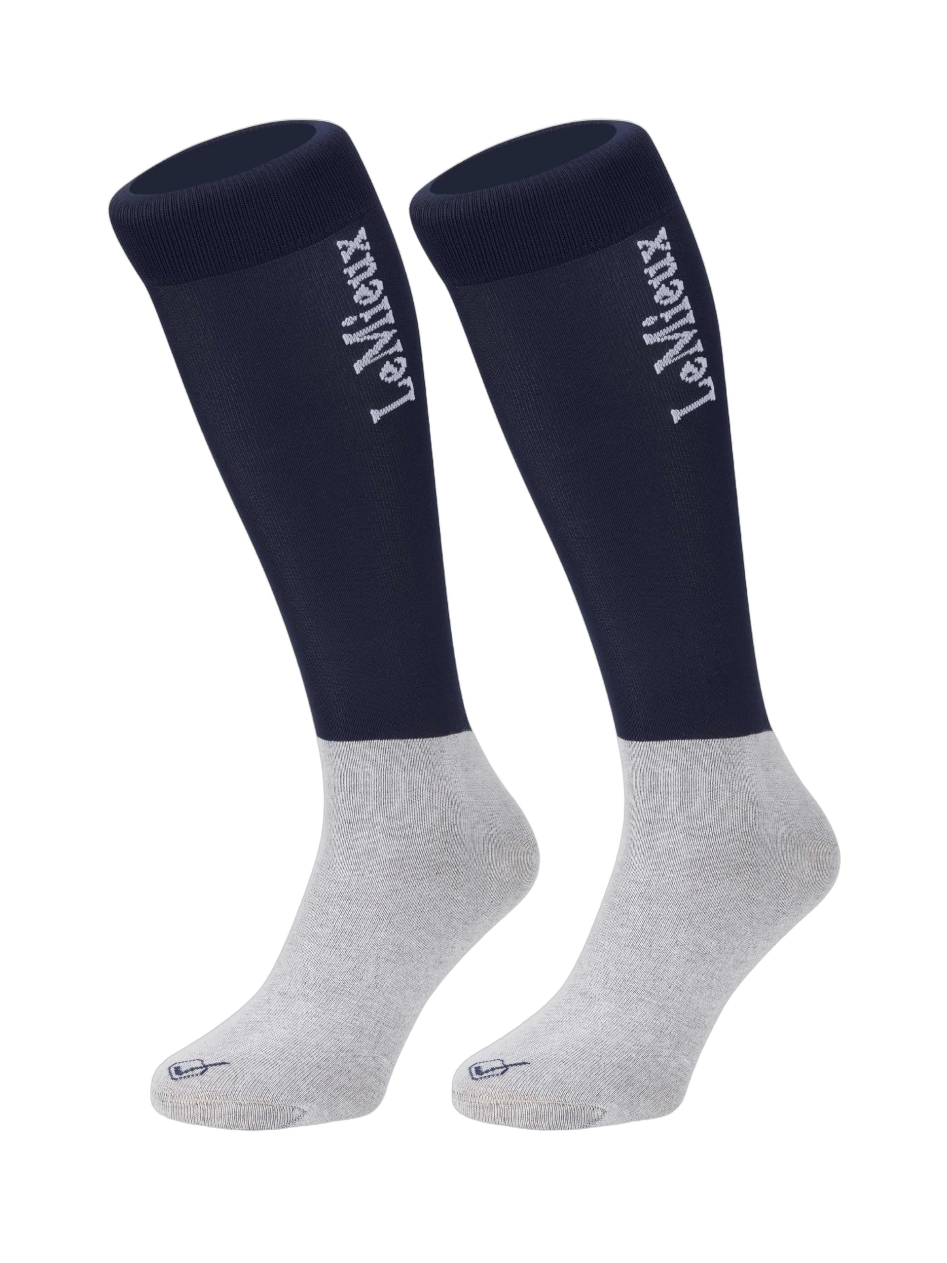 LeMieux My Competition Horse Riding Socks with Closely Woven Foot, Topside Seam and Micro Weight Stretch - Twin Pack