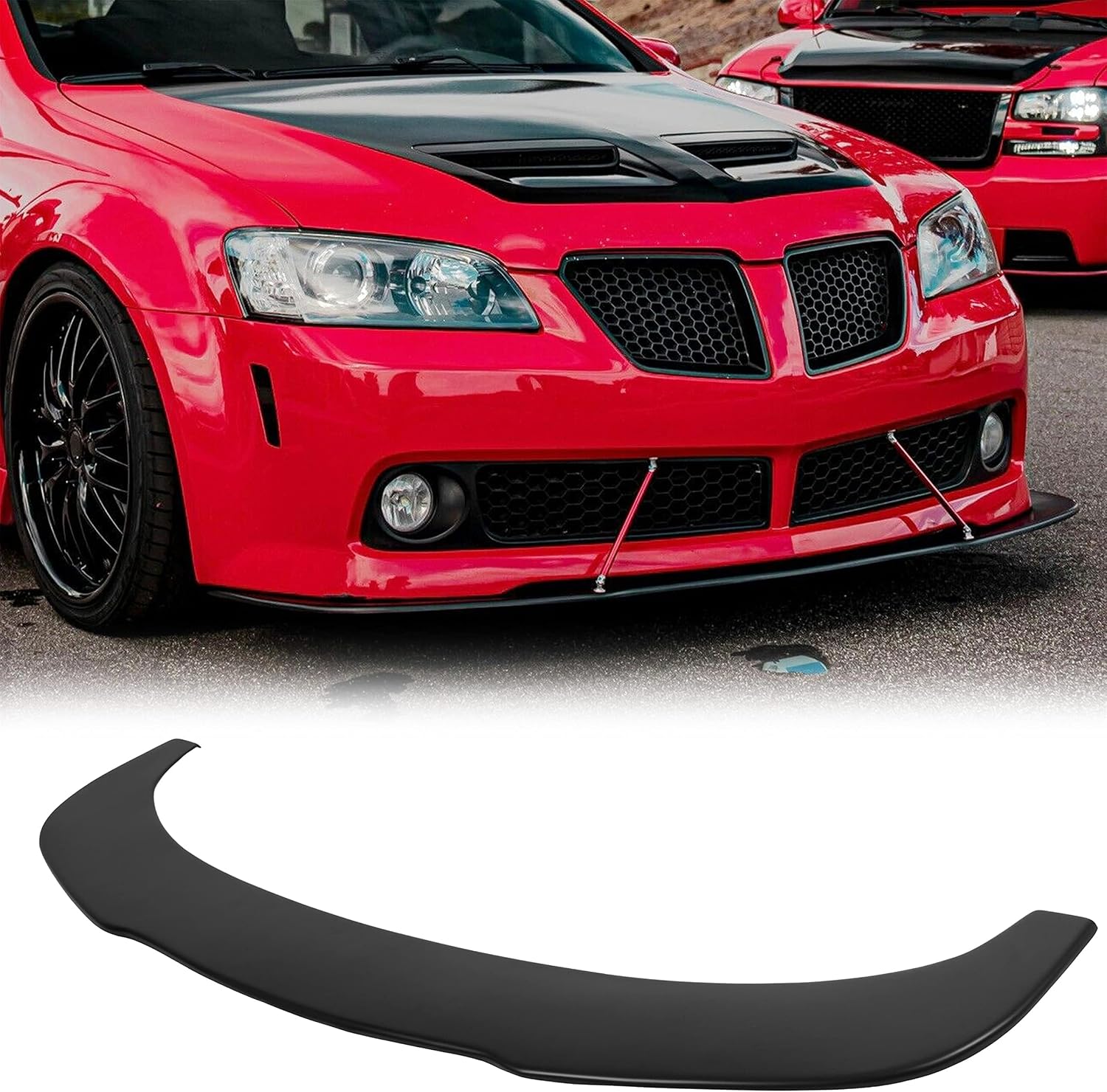 ECOTRIC Universal 67’’x 21’’ Front Bumper Lip Chin Flat Spoiler Splitter Plate Compatible with Dodge Challenger Honda BMW Benz Ford Under Panel Diffuser BMW Benz