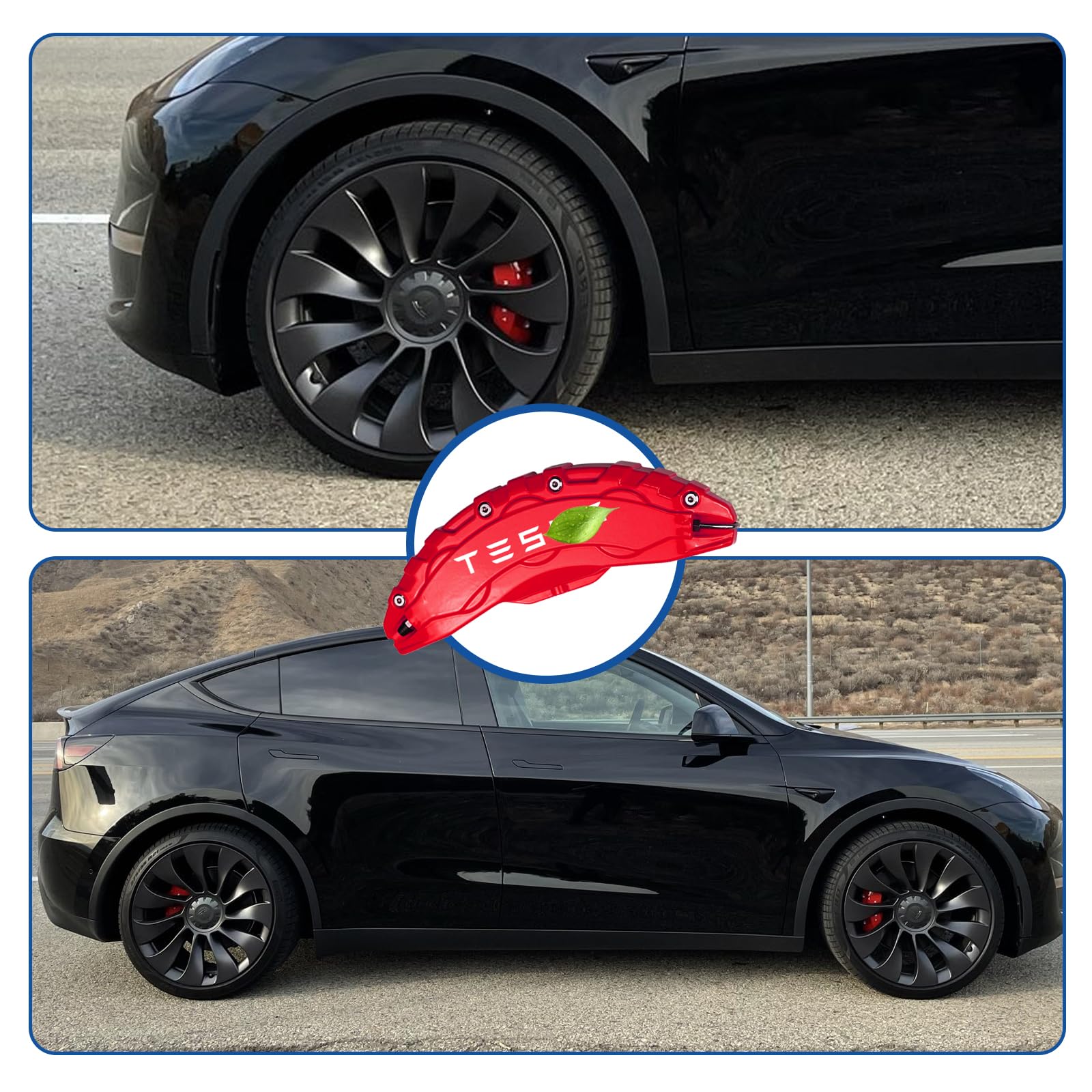 Tesla Model Y用 ブレーキキャリパーカバー レッド Amazon | キャリパーカバー 4点セット Tesla Model Yアクセサリー対応