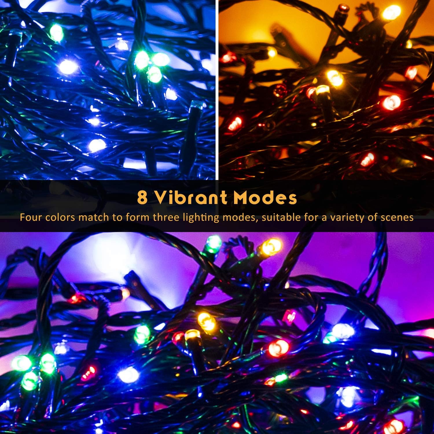 BOLTLINK Outdoor Christmas String Lights, Indoor Outside 600 LED 209ft Christmas Tree Fairy Twinkle Decorative Lights for Halloween Wedding Party Patio Garden Holiday, Multicolor