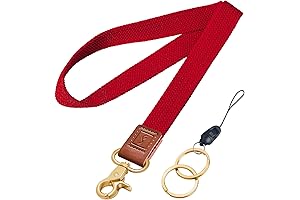 Stretchy Red Lanyard for Keys
