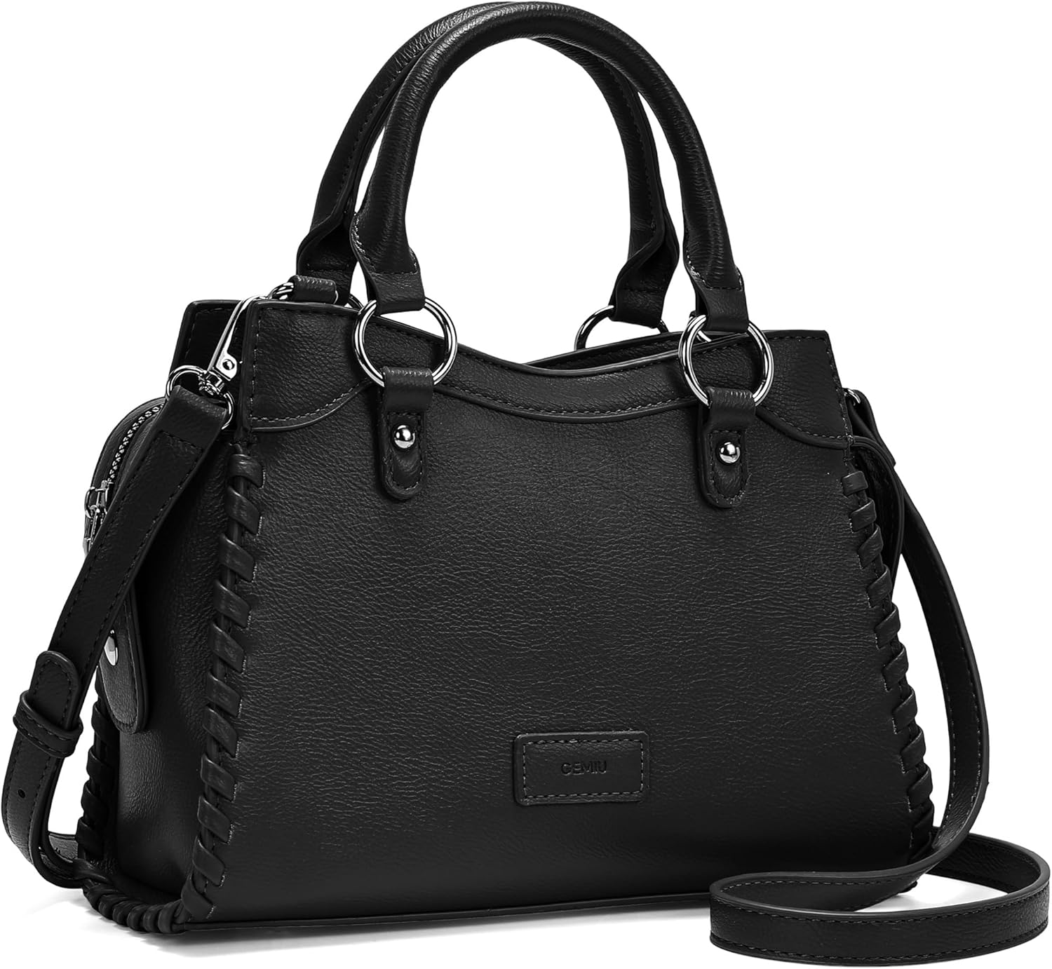 GEMIU Women Satchel Handbags Vegan Leather Medium Tote Bag with Top Handle Detachable Strap Designer Purse for Daily Travel