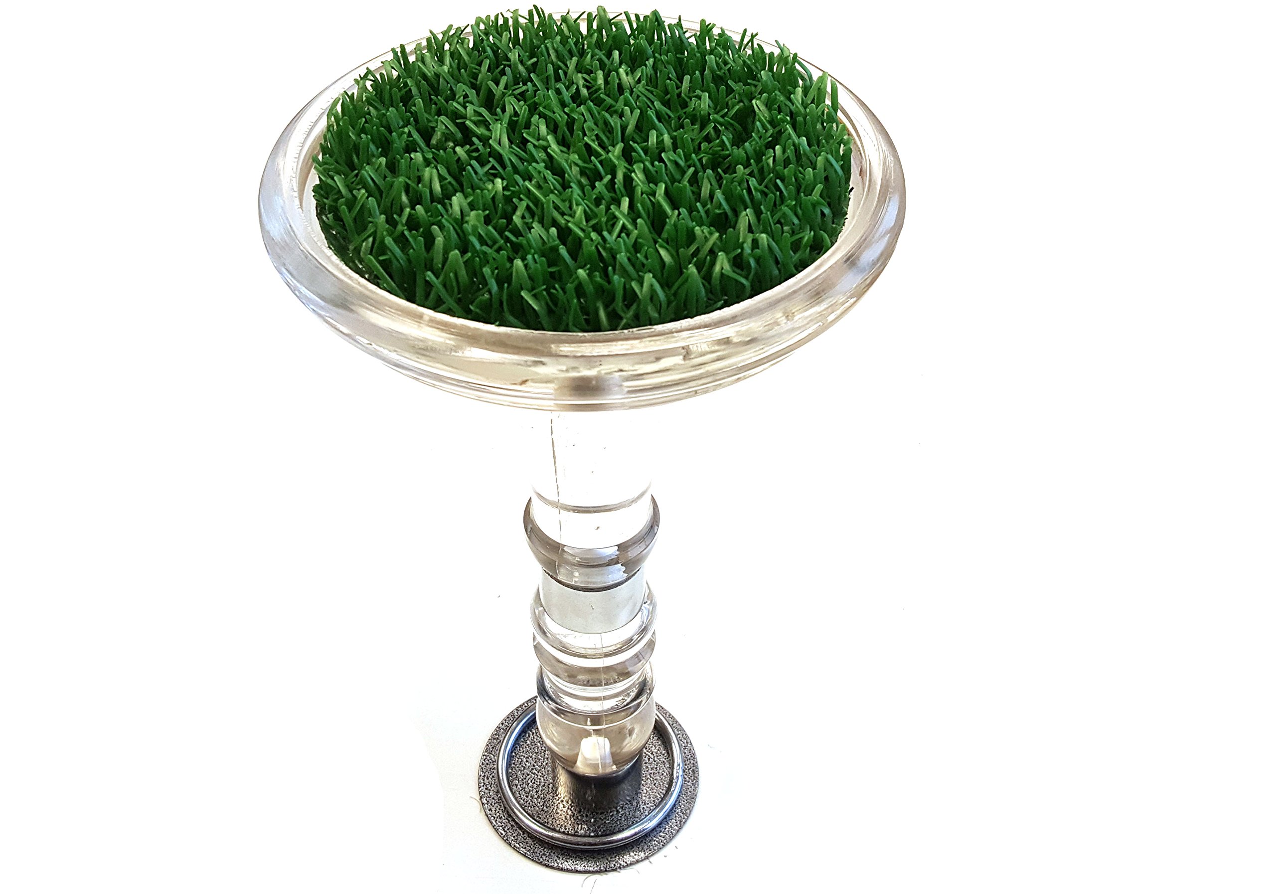 Quality Falconry Block/ Falconry Perch With Astro Turf Perch And Stainless Steel Tether Ringportable 7" Glass PVC.
