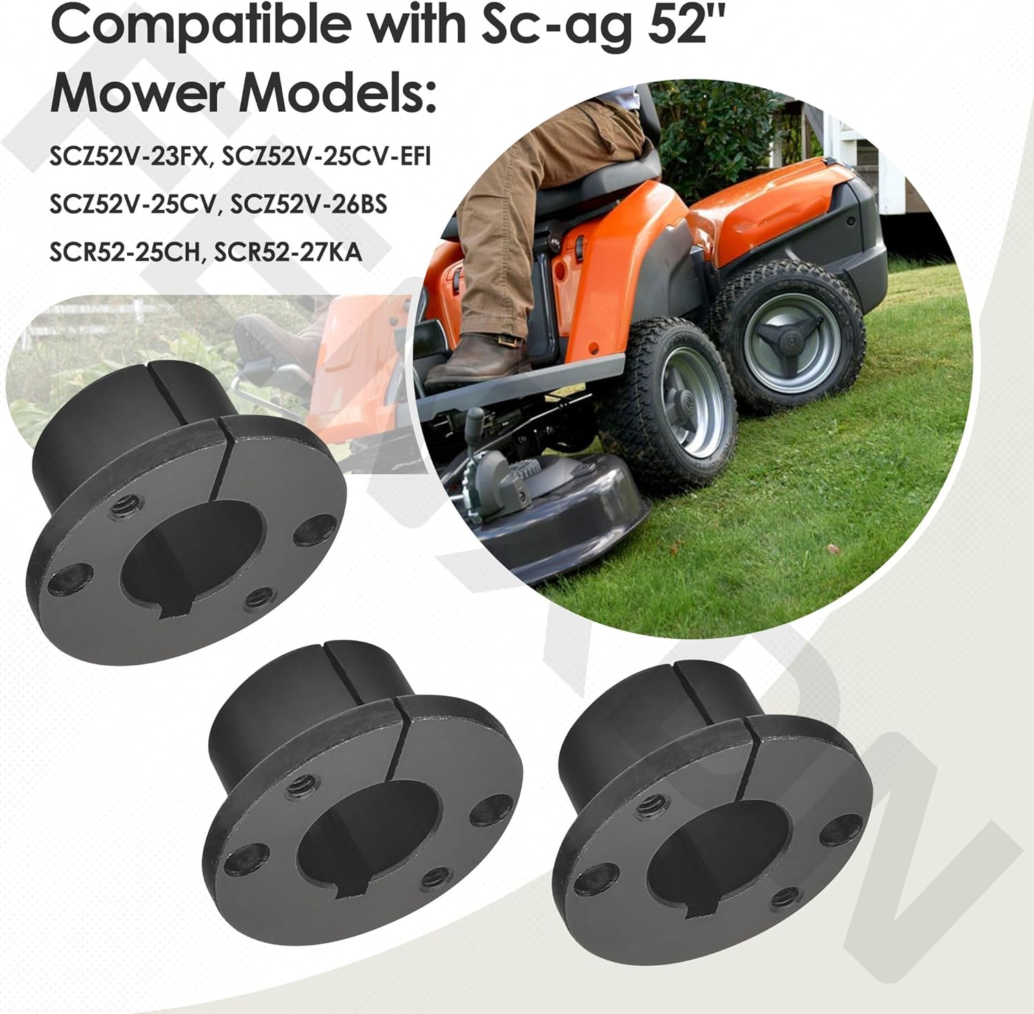 3-Pack 48926 Tapered Hub Compatible with S-Cag SCZ52V-23FX SCZ52V-25CV SCZ52V-26BS SCZ48V-22FX SCZ48V-23C SCZ48V-26BS Mower
