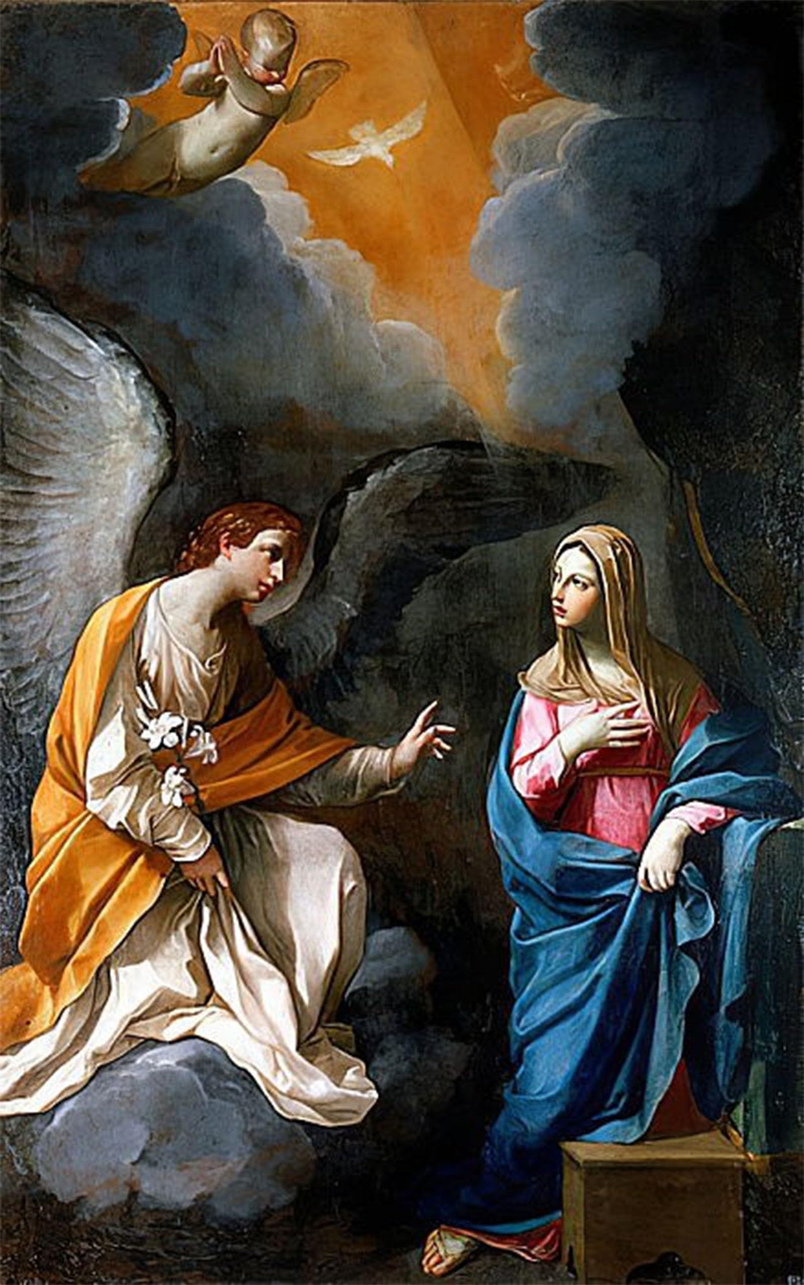 ARTXLXXBN Famous Prints Artwork Pictures Poster Painting Art Annunciation by Vintage Painting Artwork Landscape Pictures for Home Decor 60x90cm