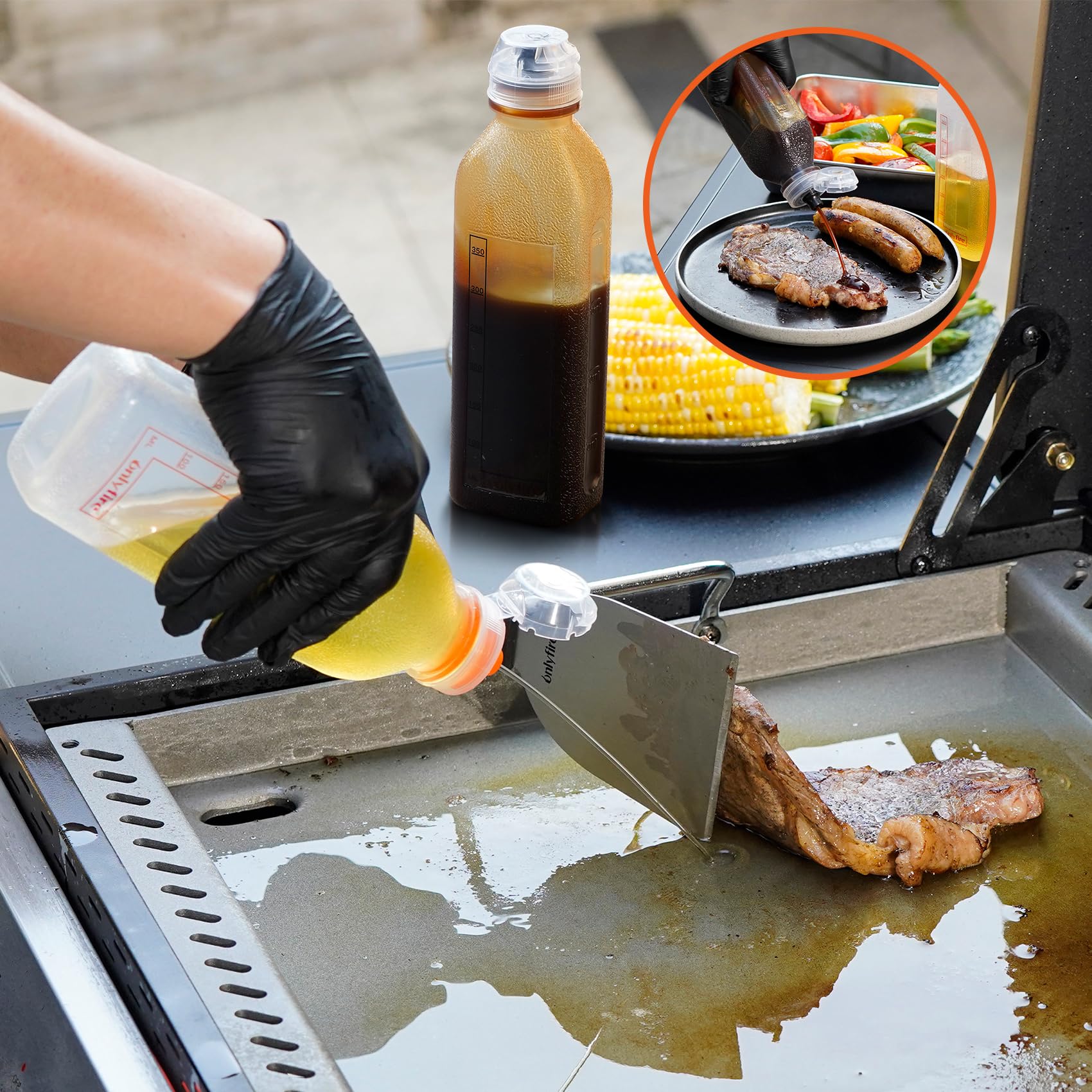onlyfire 5 pedaggi per barbecue, kit per griglia resistente, per