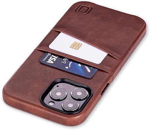 Dockem Funda tipo cartera para iPhone 13 Pro Max con placa de metal integrada para montaje magnético y 2 bolsillos para tarjetas de crédito Exec M2,