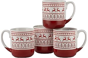 Unleash Holiday Cheer with Embossed Reindeer Ceramic Mugs