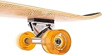 Vista 3 de Retrospec Zed Cruiser & Pintail Longboard Skateboard Complete – Bamboo & Canadian Maple Wood Cruiser con camiones Kingpin reversa