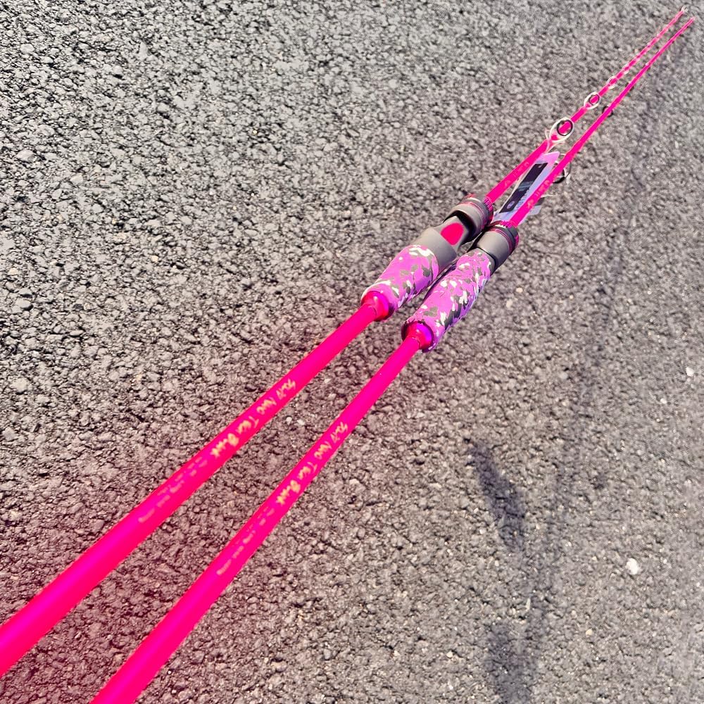 GOOFISH® Pink 6'6"(195cm) Saltwater Slow Pitch Jigging Rod PE1-2 Jig 60-200g