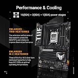ASUS TUF GAMING X870-PLUS WIFI AMD ATX motherboard, 16+2+1(80A) power stages, DDR5, PCIe 5.0 w/ full support for next-gen GPUs, 4 x M.2 slots, WiFi 7, USB4, front USB 20Gbps w/ PD Fast Charge - 3