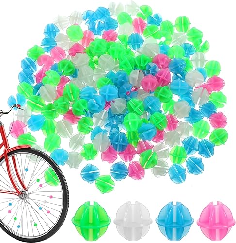 Cuentas para radios de bicicleta, 180 piezas de plástico para radios de bicicleta, accesorios coloridos para ruedas de bicicleta para niños