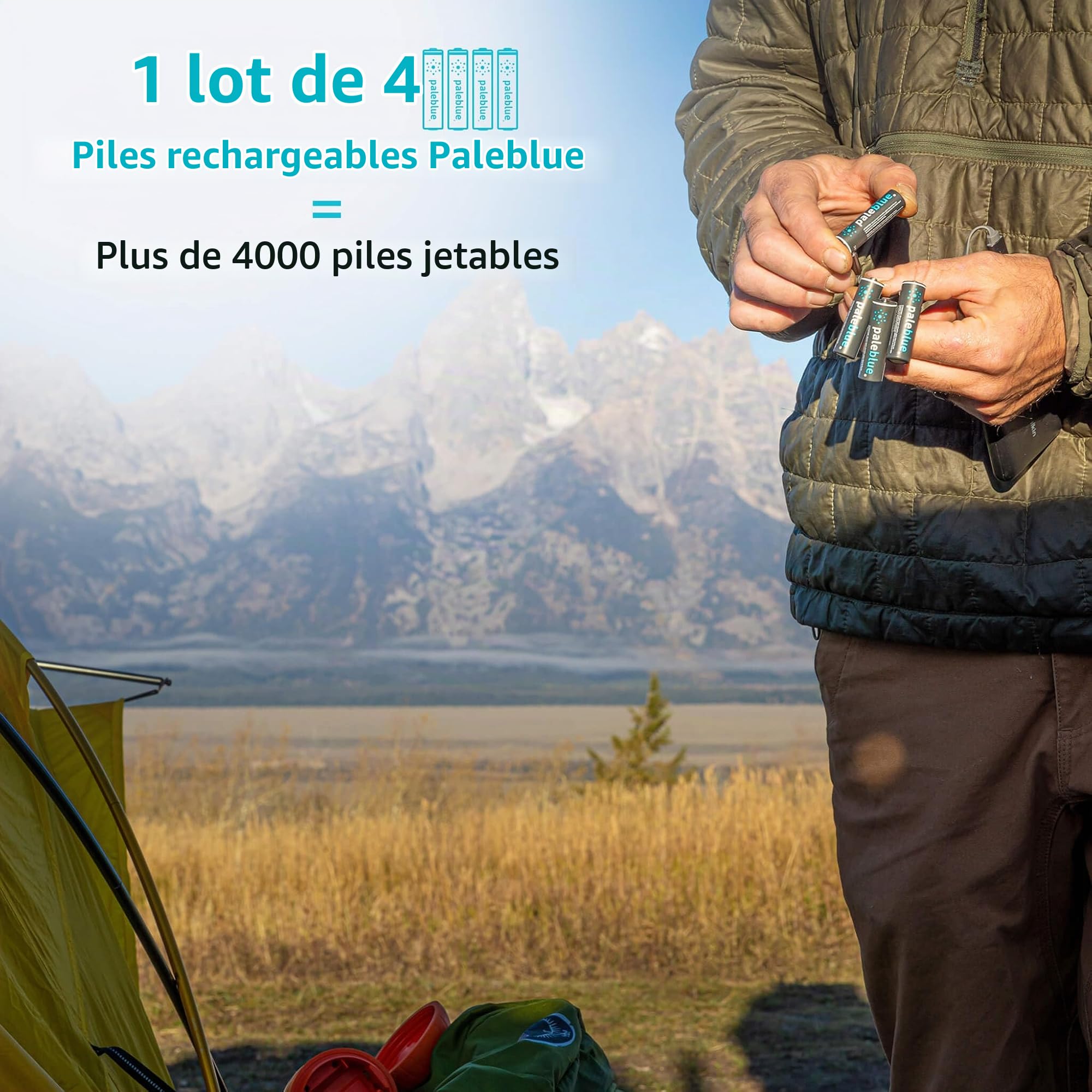 Piles Rechargeables USB-C PALEBLUE AA LR06 HR06