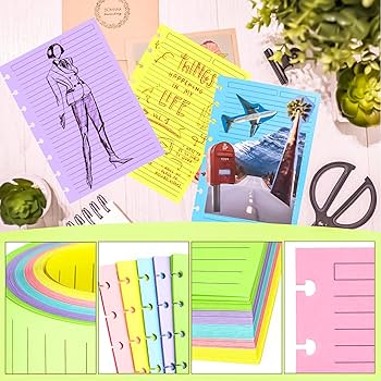 Amazon.com : MotBach 100 Sheets Junior Size Discbound Lined