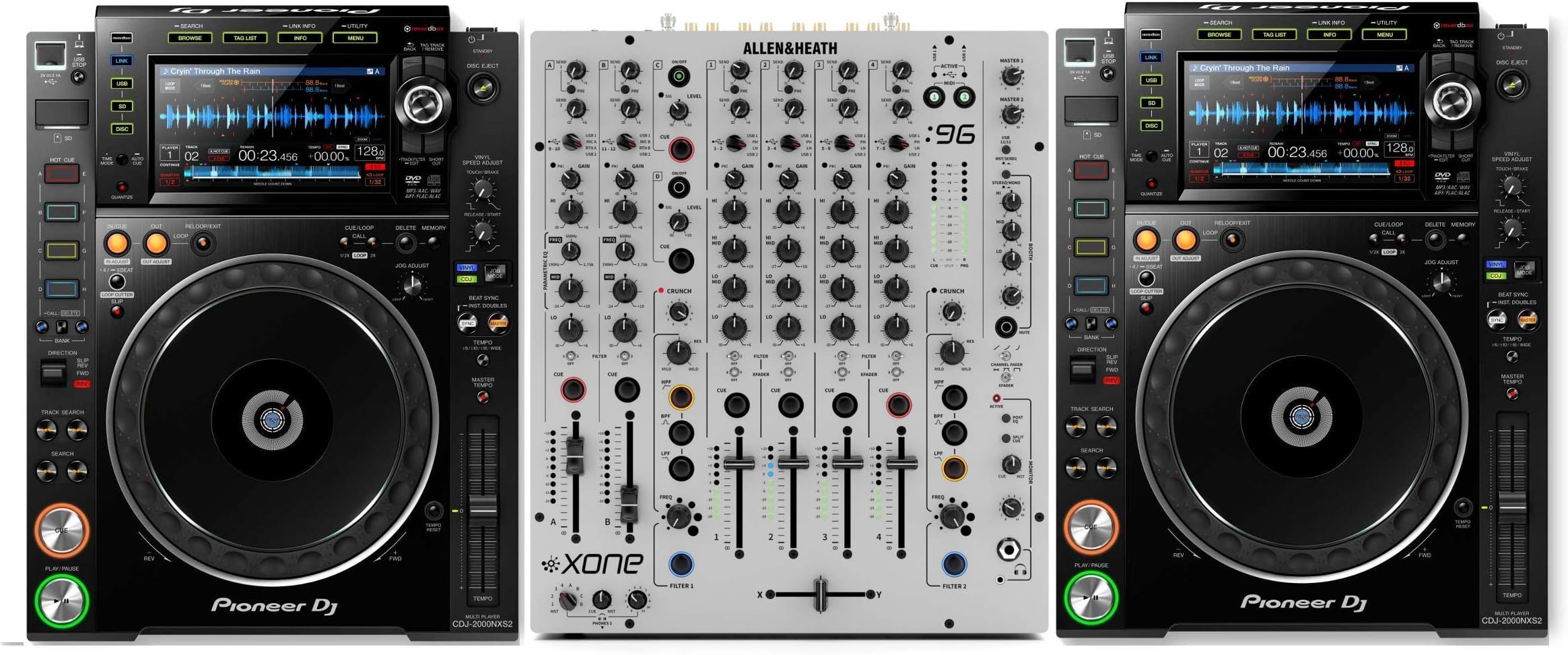 Pioneer DJ CDJ-2000 NXS2 + Allen & Heath XONE:96 Bundle