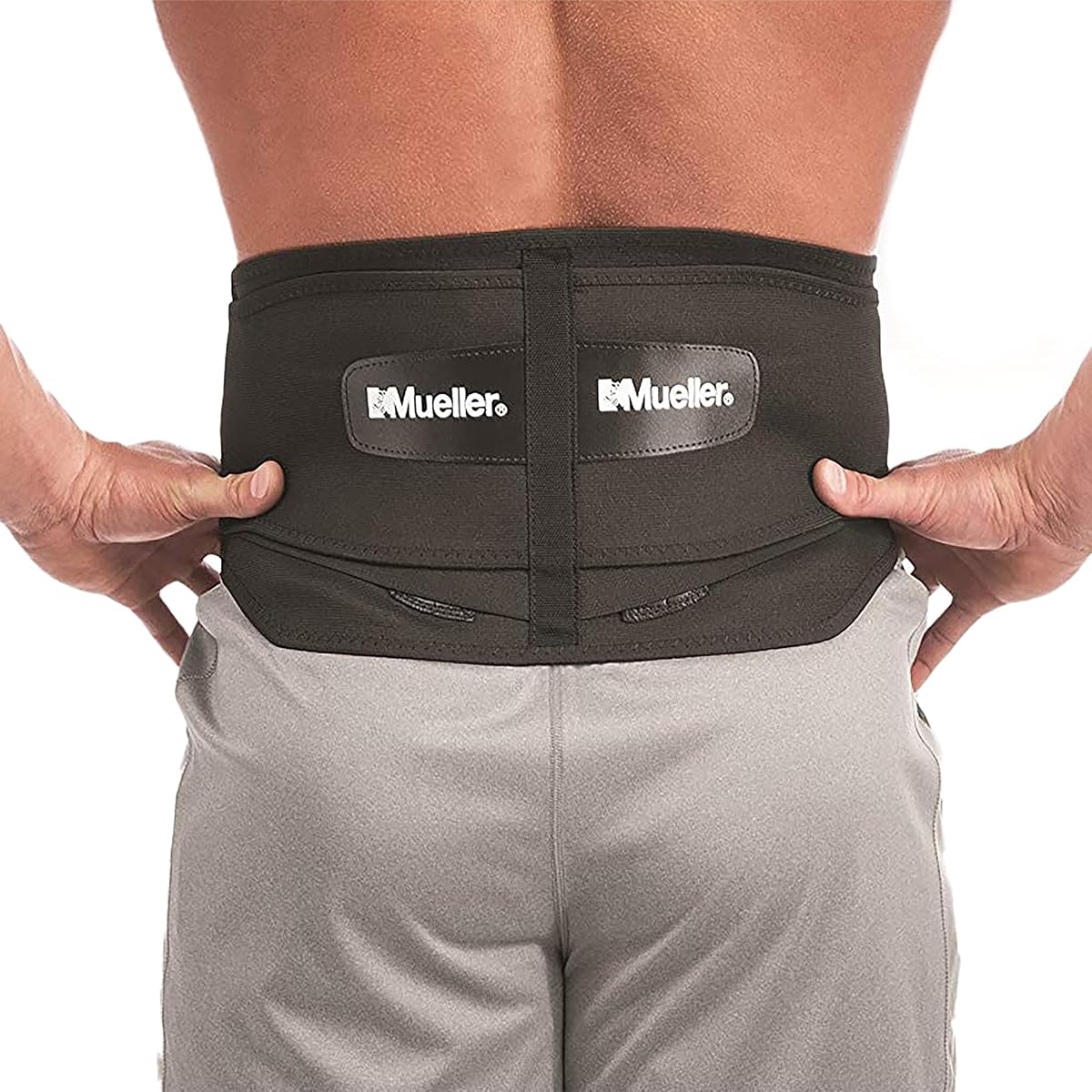 Cinturón lumbar ajustable de medicina deportiva para la espalda, alivio del dolor lumbar y cinturón de soporte para hombres y mujeres, negro, talla única para la mayoría