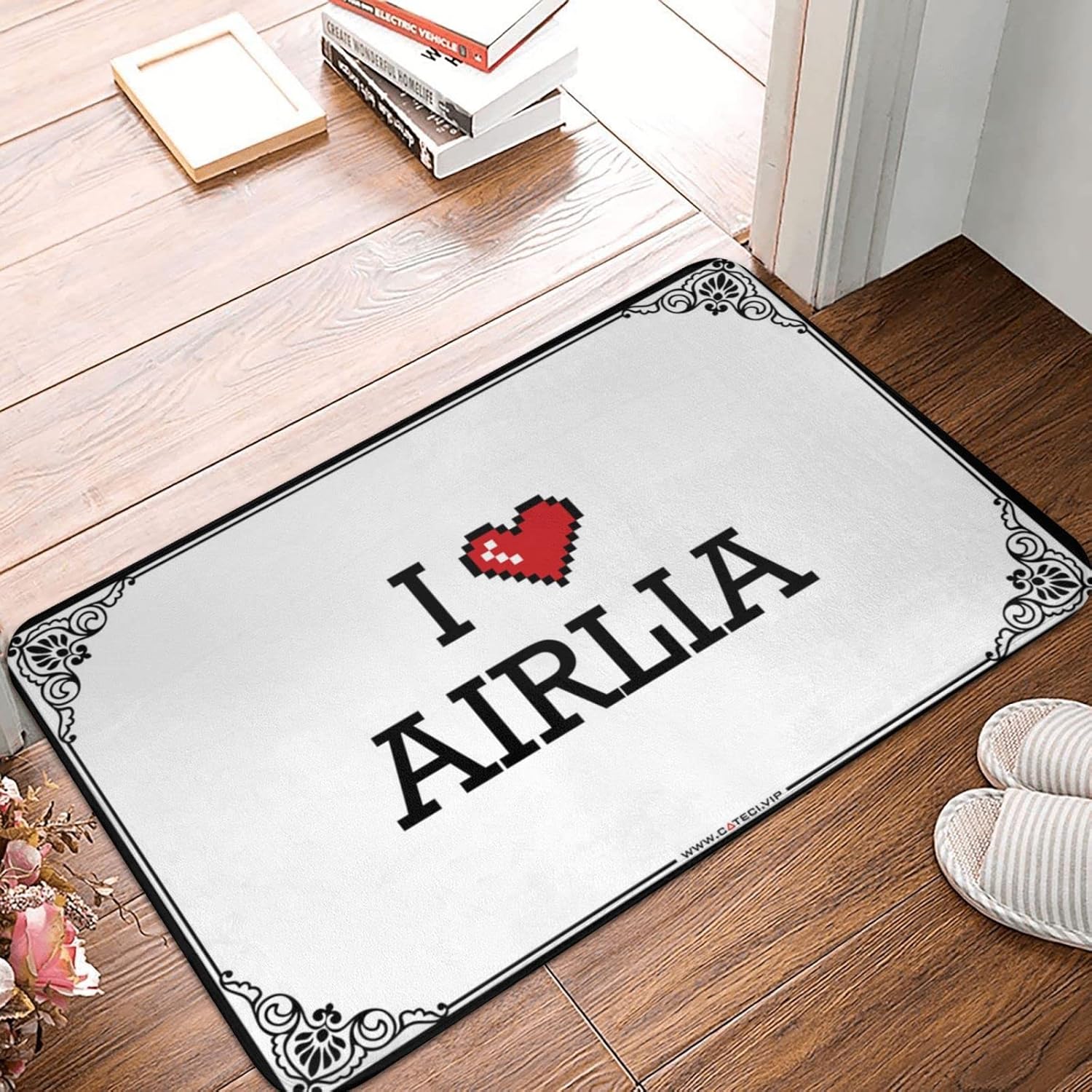Farmhouse Front Door Mat I Love Airlia Doormat Outdoor Patio Decor Entrance Door Mat (Color : Colour, Size : 65X90CM)