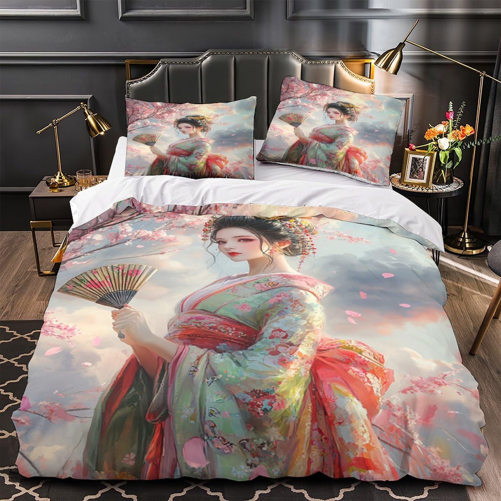 Housse de couette jaguar 220x240 cm avec taies d'oreiller en microfibre pour lit deux places