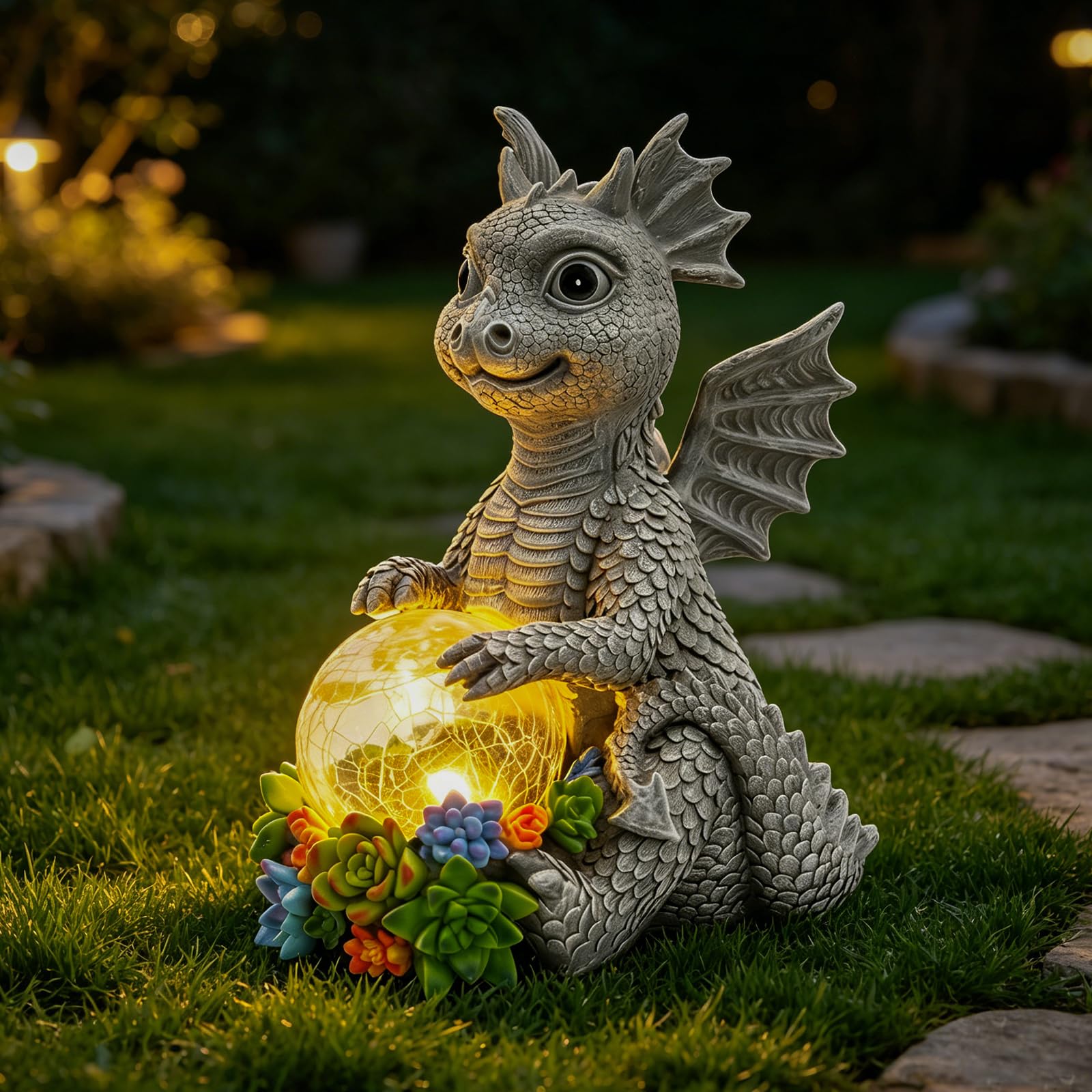 Amazon.com: Ovewios Garden Dragon Statue Outdoor Decor, Large
