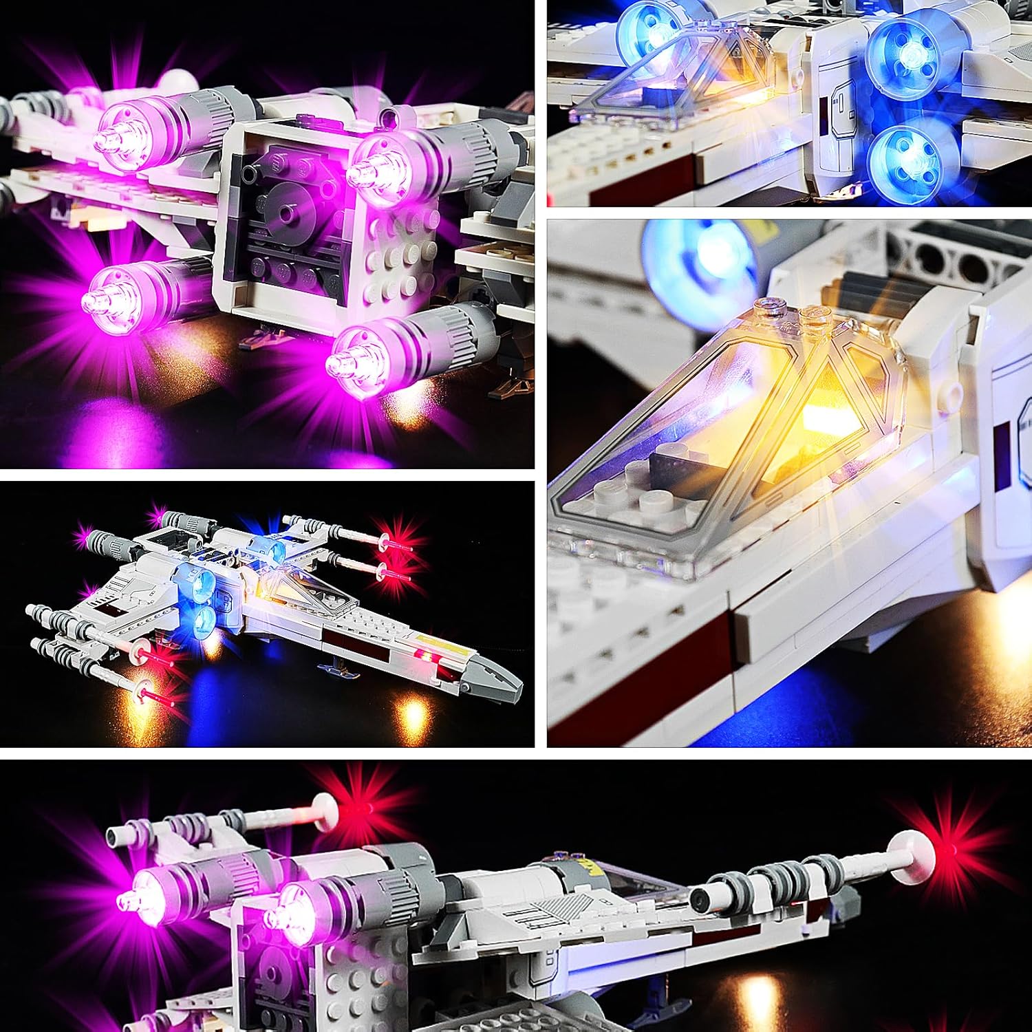 LED Lighting Compatible with Lego Luke Skywalker’s X-Wing Fighter 75301, Light Kit Compatible with Lego 75301, Giving Light to Model, NOT Included The Model Set(RC Model)