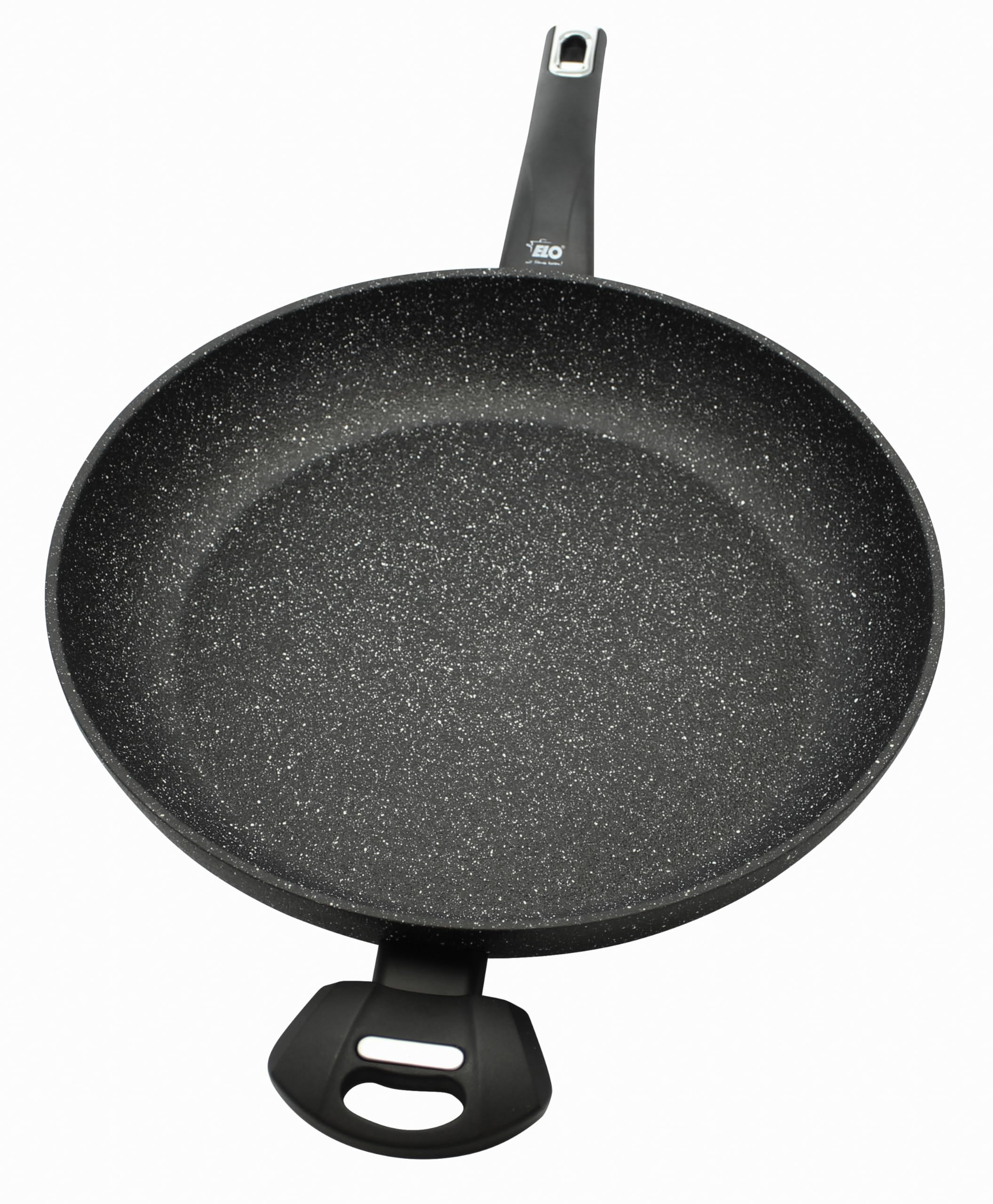 ELO Poêle Granit Evolution de 32 cm, avec revêtement antiadhésif ELODUR Professional, surface extra rugueuse, en aluminium forgé, noire