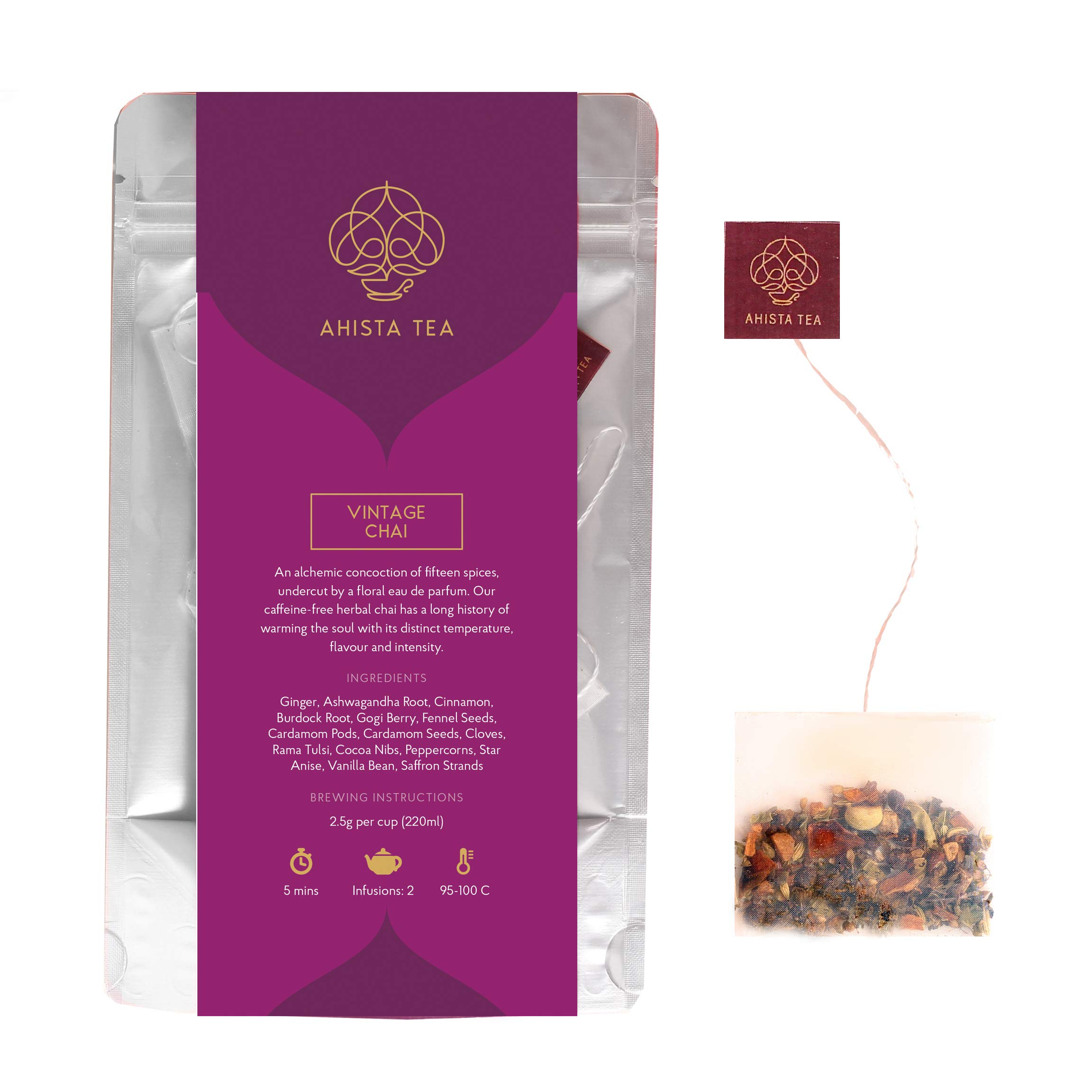 Ahista Tea | Vintage Chai | Herbal Tea Blend | 15 Tea Bags | 15 Spice Chai Tea (B07X5XM5NF) Amazon Price History, Amazon Price Tracker