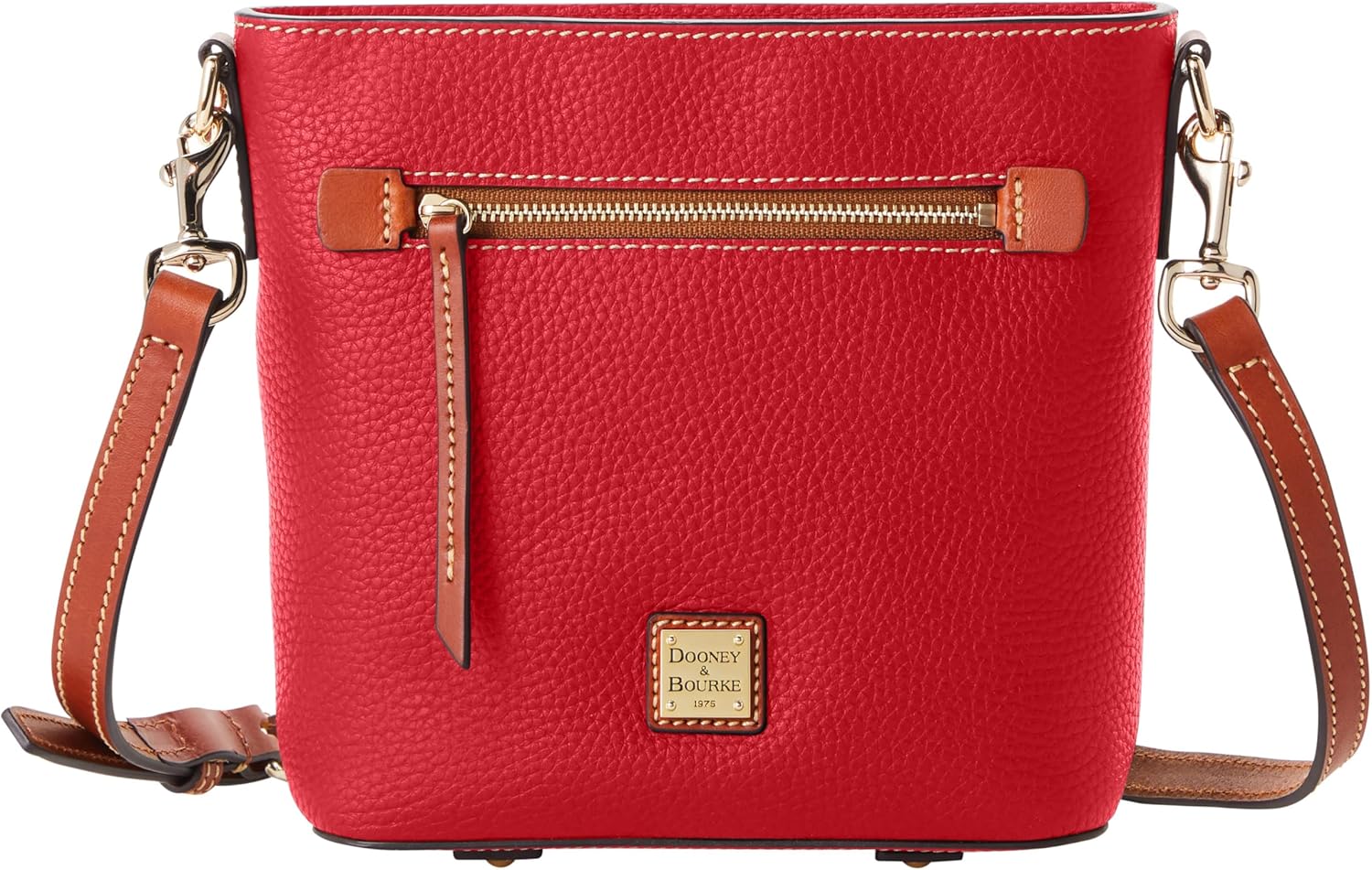 Dooney & Bourke Small Crossbody Bags for Women, Pebble Grain Leather Bag with Zipper Pocket