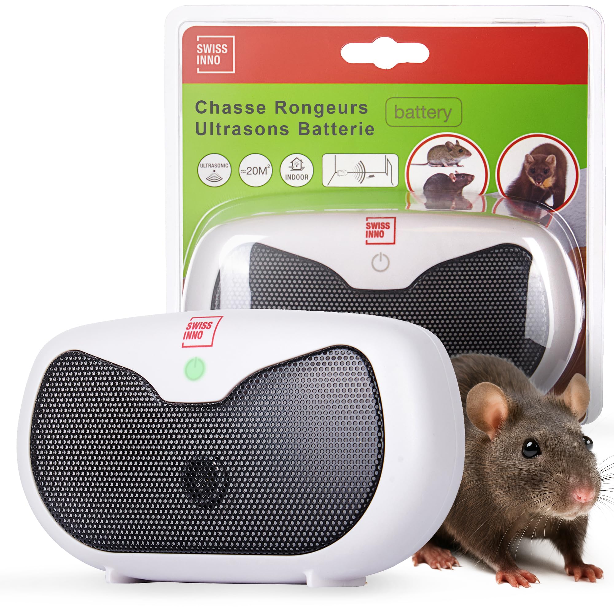 HOME DEFENSE® Répulsif Rats Et Souris Ultrasons, 1 Pièce | Home Defense