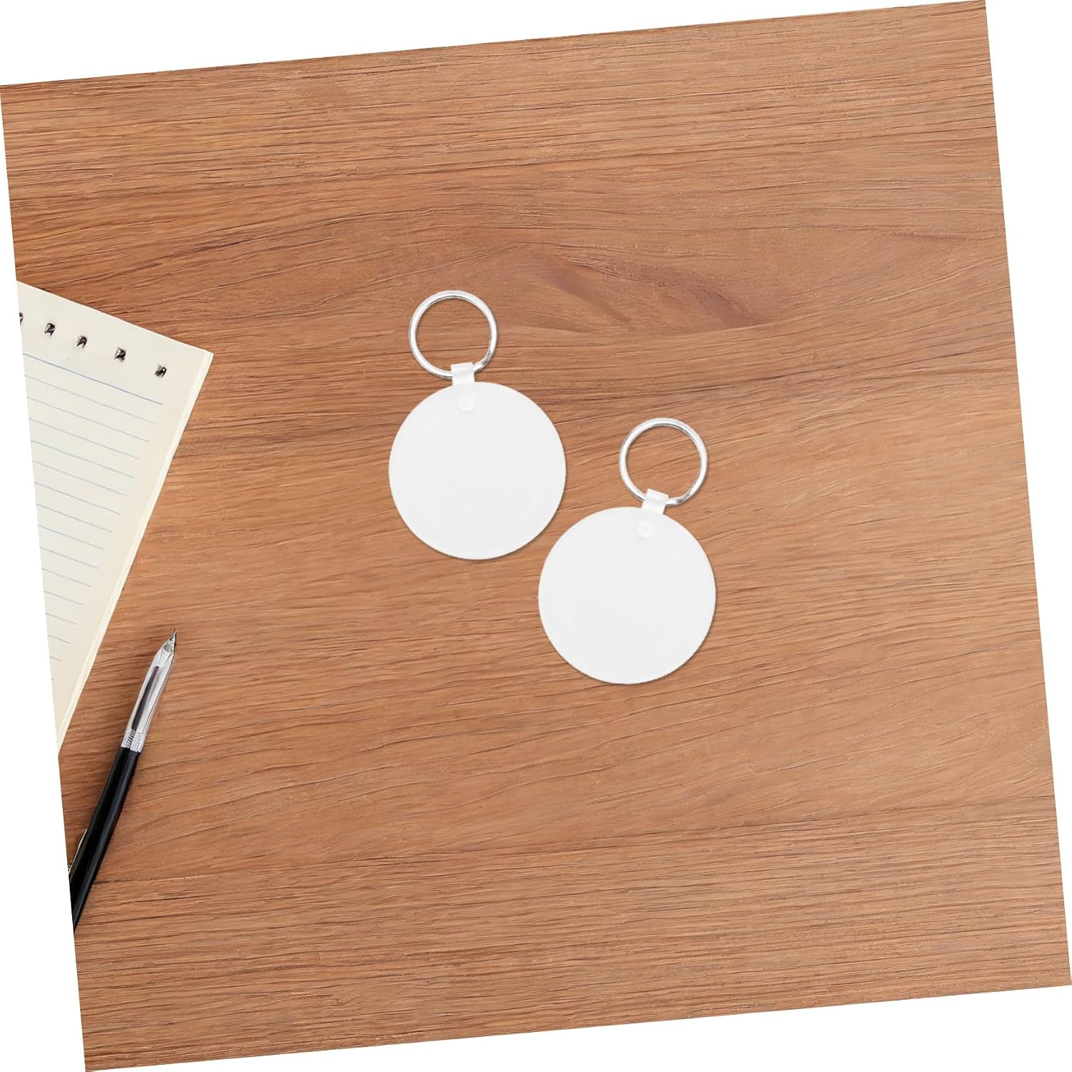 Kichvoe 10pcs round Sublimation Keychain Blanks Acrylic Heat Transfer Double-sided DIY Craft Supplies for Photo Printing