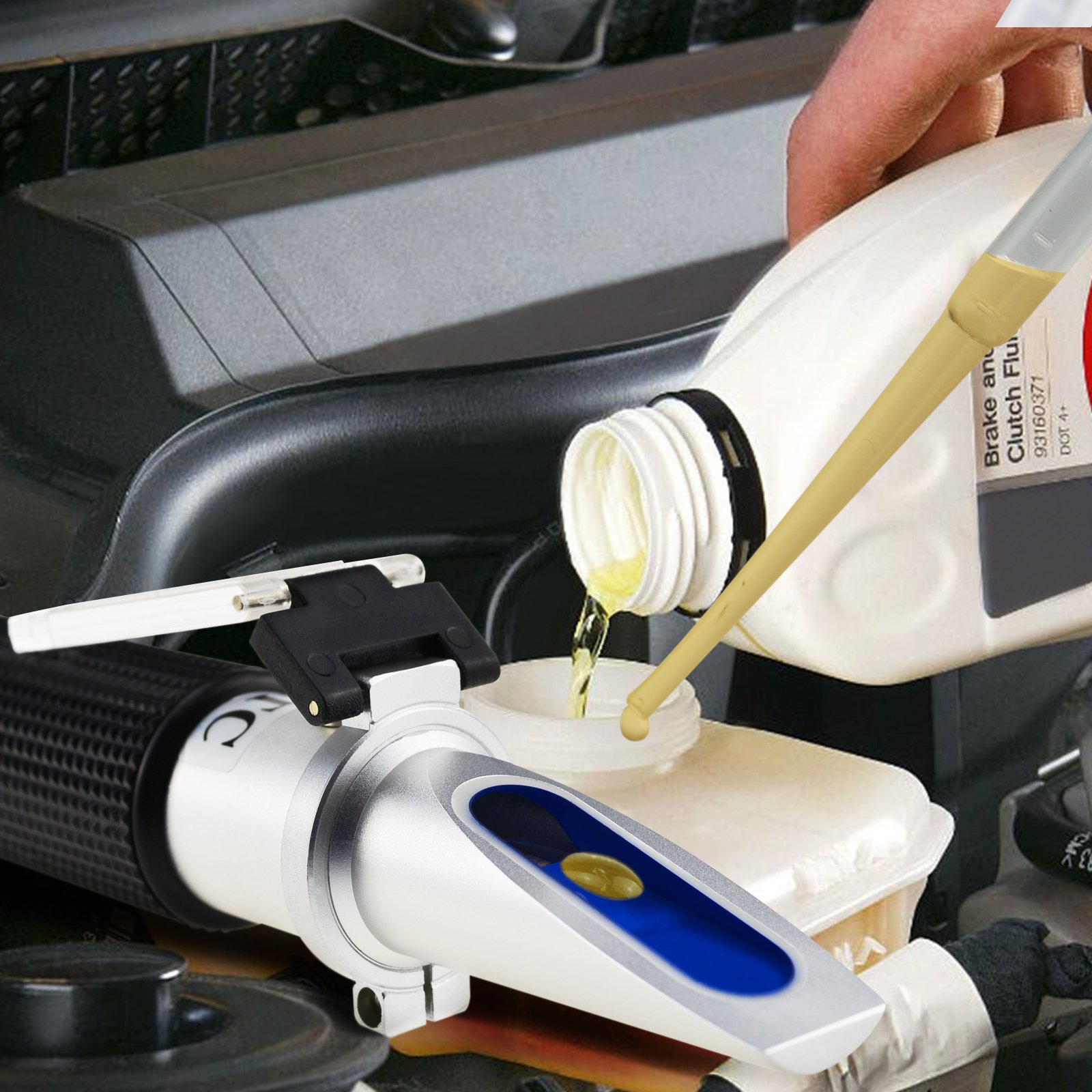 Battery Refractometer Antifreeze 600°C Ethylene Glycol 500°C