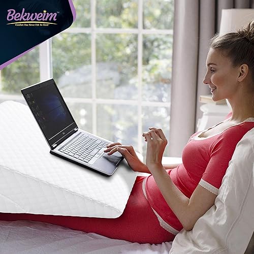 Miniatura 9 de Almohada de cuña para apnea del sueño, almohada de cuña de cama de altura ajustable de 7.5 pulgadas para cabecera, alivio de reflujo ácido,