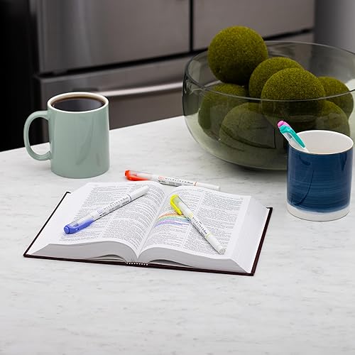 Miniatura 6 de Zebra Pen Mildliner 79405 - Bolígrafo de doble punta, colores surtidos de tinta refrescante, paquete de 5, multicolor