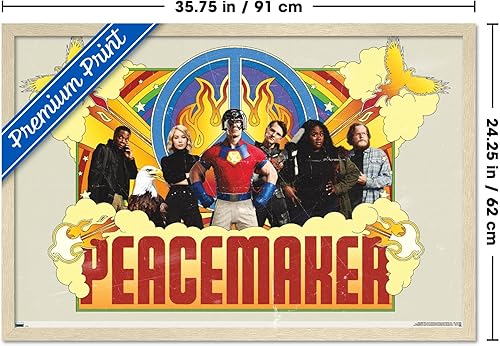 Miniatura 48 de Trends International DC Comics TV Peacemaker - Póster de pared grupal, 34 pulgadas de largo x 22.4 W, versión premium sin marco
