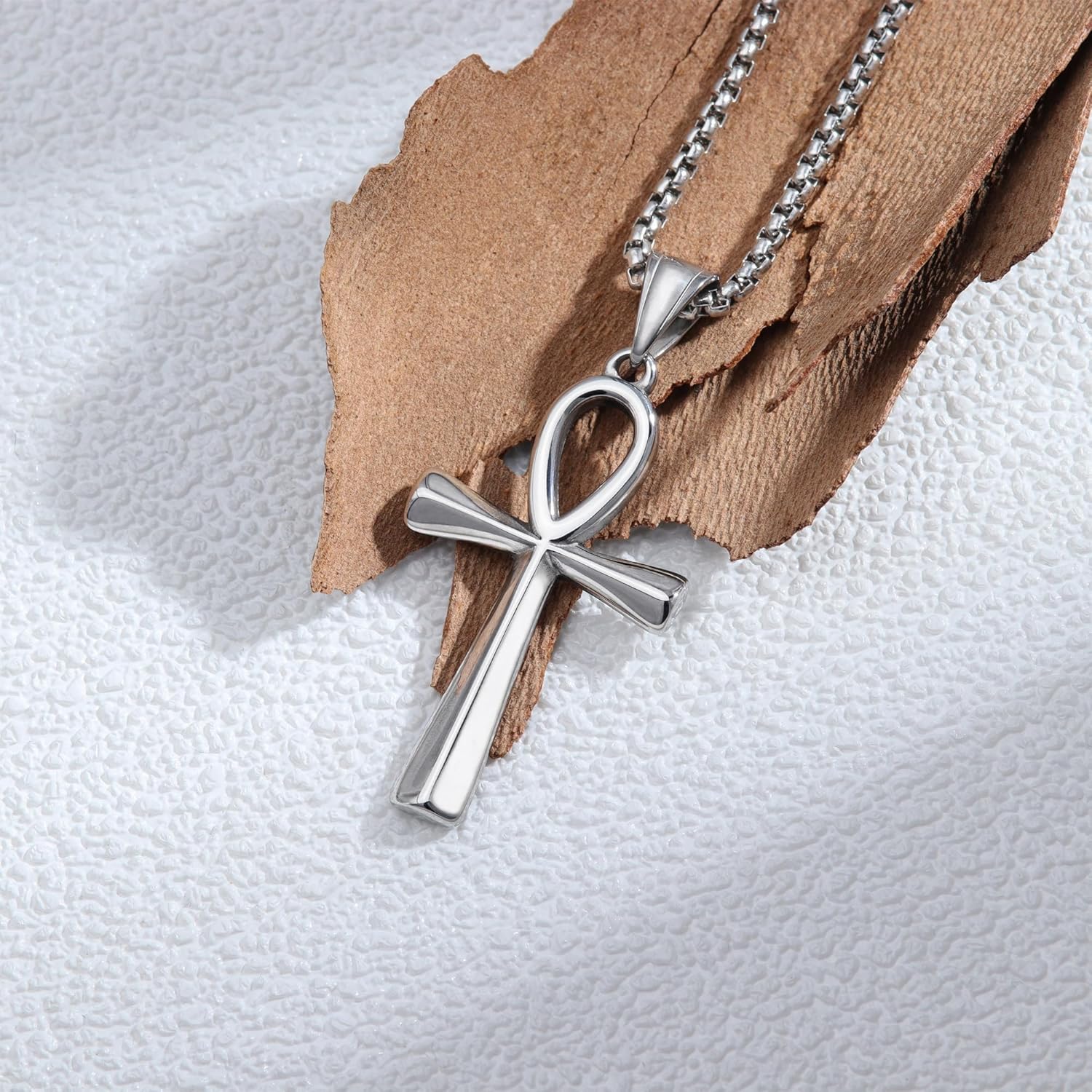 Cross Necklace for Men Silver Cross Chain Stainless Steel Pendant for Women Goth Necklace Gothic Christian Jewelry - Image 4