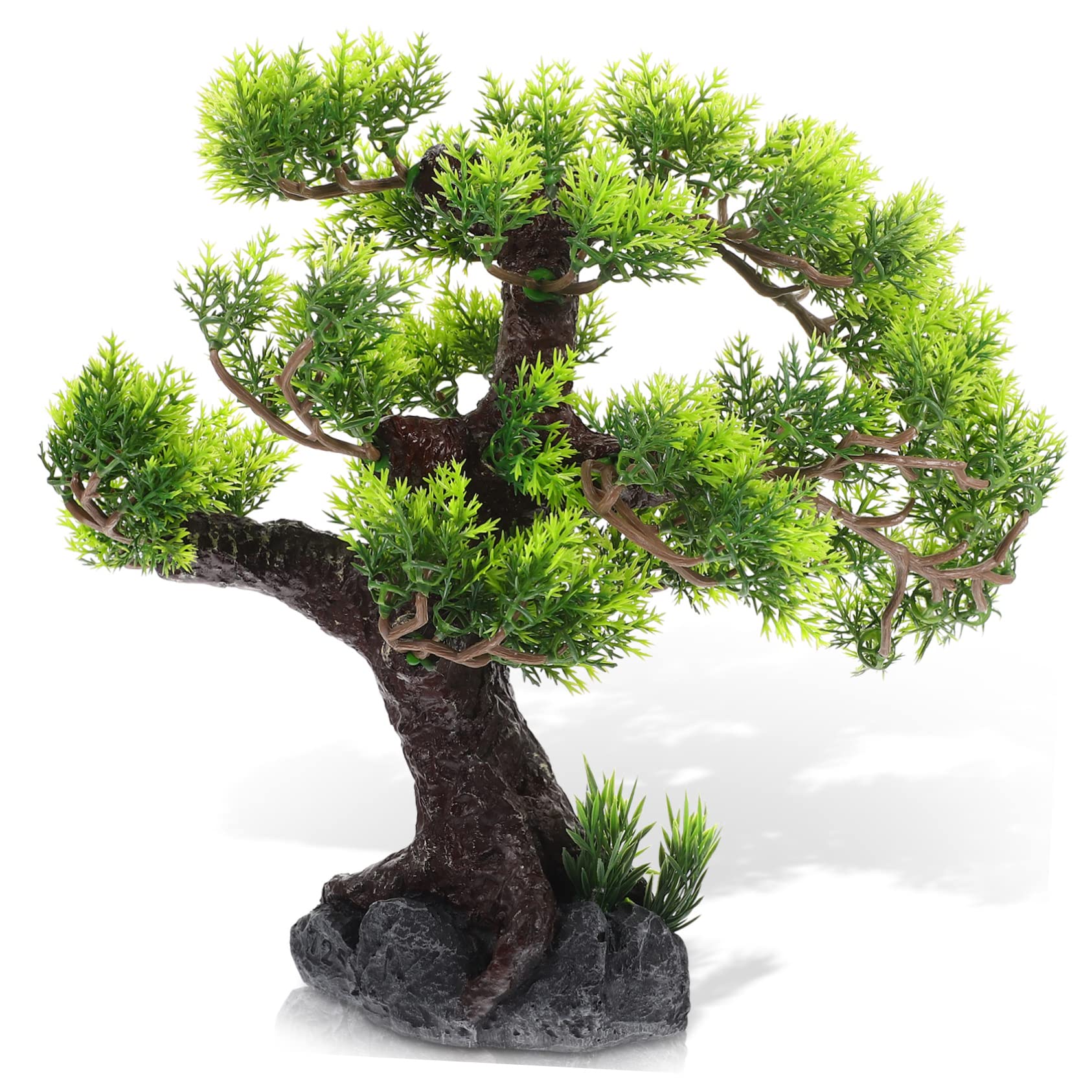 Paisajismo Árbol Resina Artesanía Estatua Decoración Plantas Verdes Plantas de Resina Decoración Acuario Bonsai Árbol Plantas Peceras Decoraciones Simulación Árbol Planta Resina Árbol for Decoración V