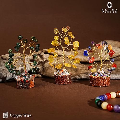 Miniatura 6 de Decoración de escritorio de árbol de cristal, decoración hippie, árbol de la vida, 7 cristales curativos de chakras y piedras para energía positiva,