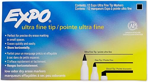 Vista 7 de EXPO Marcadores de borrado en seco de bajo olor, punta fina