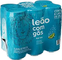 Pack Leão com Gás Ice Tea Zero com Limão 290ml, 6 unidades