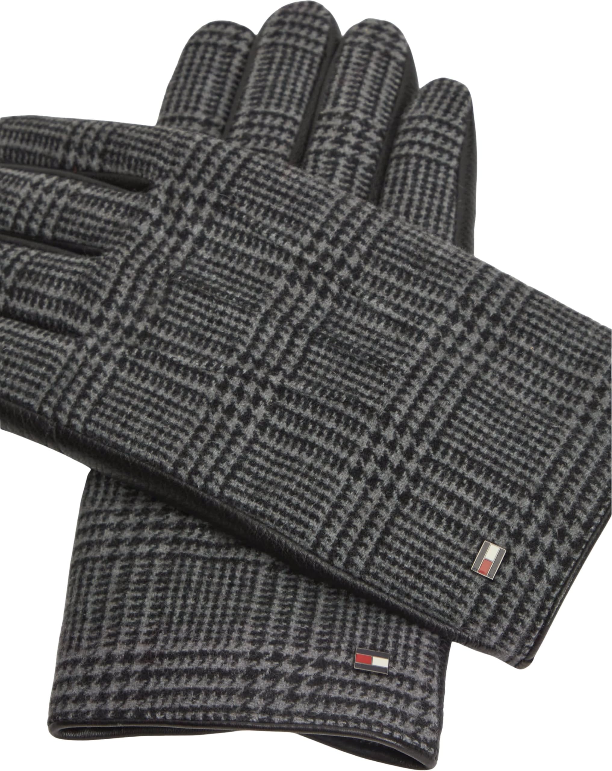Tommy Hilfiger Guantes Th Rwb AM0AM14520 para hombre, color negro (Prince Of Wales Check), L-XL