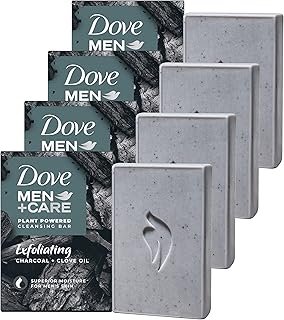 Sponsored Ad - Dove Men+Care Plant-Powered Natural Essential Oil Bar Soap to Clean and Hydrate Mens Skin Exfoliating Charc...