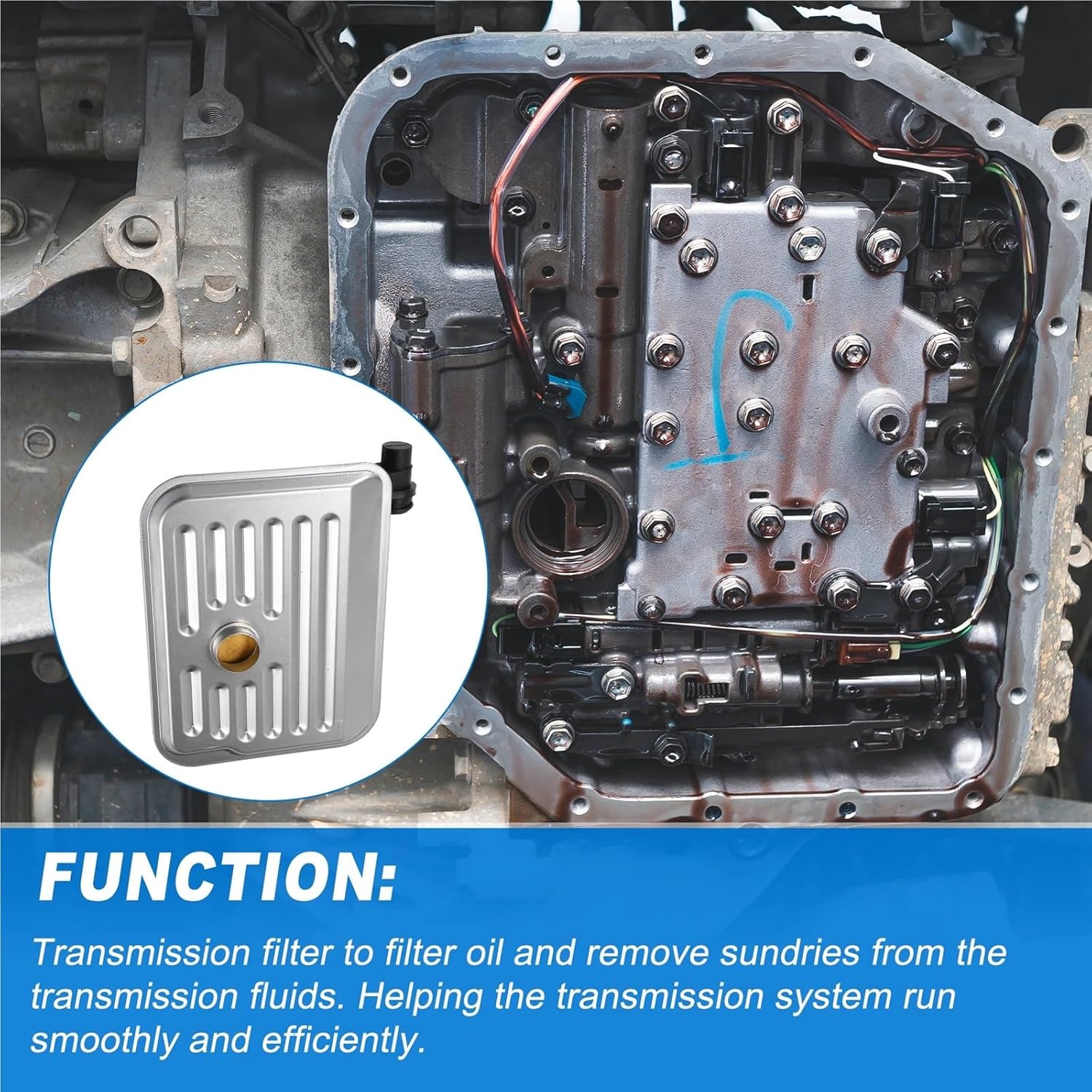 ‌Sump Pan‌ Automatic Transmission Filter Oil Pan Fit for Mitsubishi Eclipse GS, RS, Spyder GS 2.4L L4 - Gas 2001-2004 MD758684 Oil Sump‌