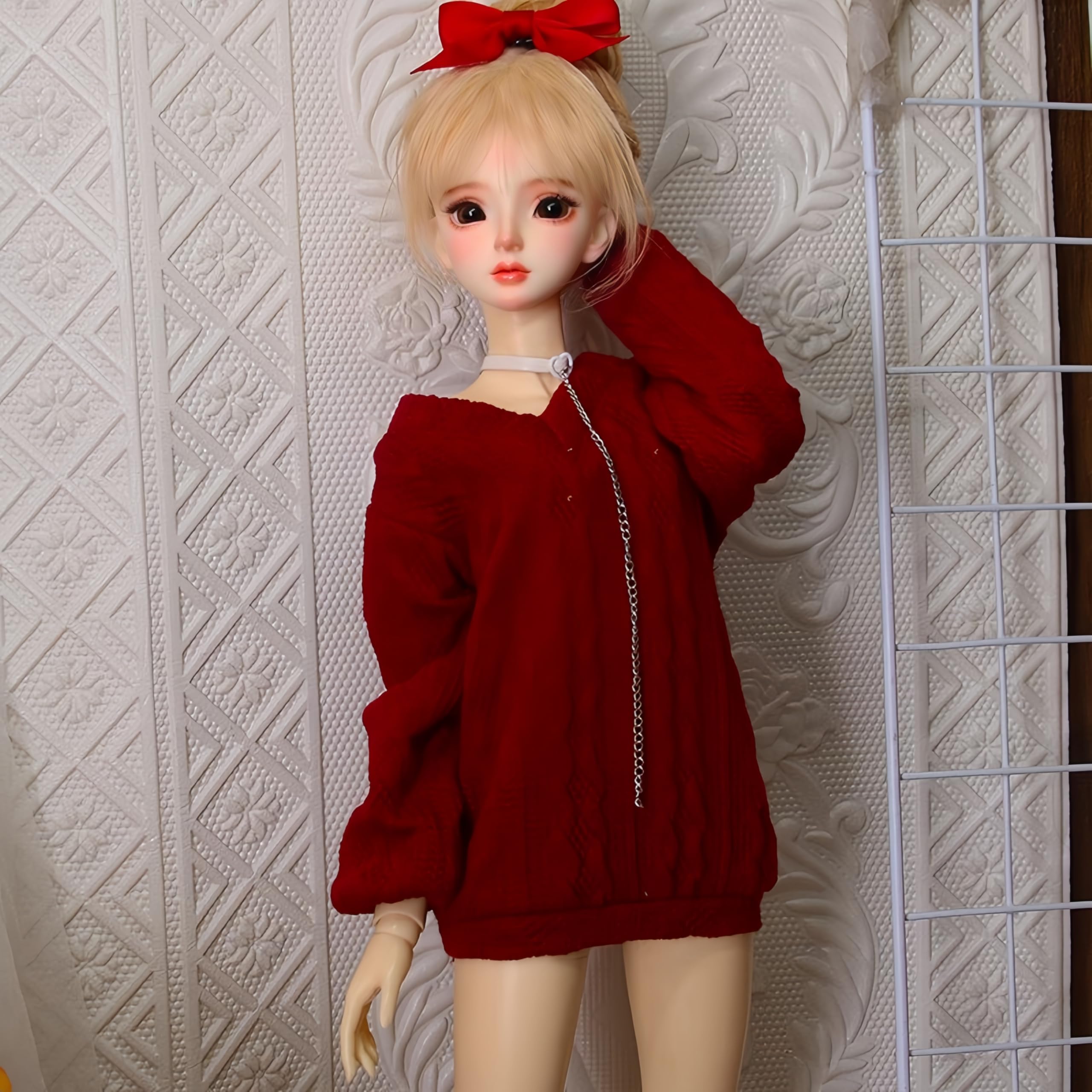 YHYQiFei Vêtements de poupée Bjd faits à la main pour poupées BJD de 1/3 1/4 1/6 11,8 1,8 48 61 cm (blanc, 1/3