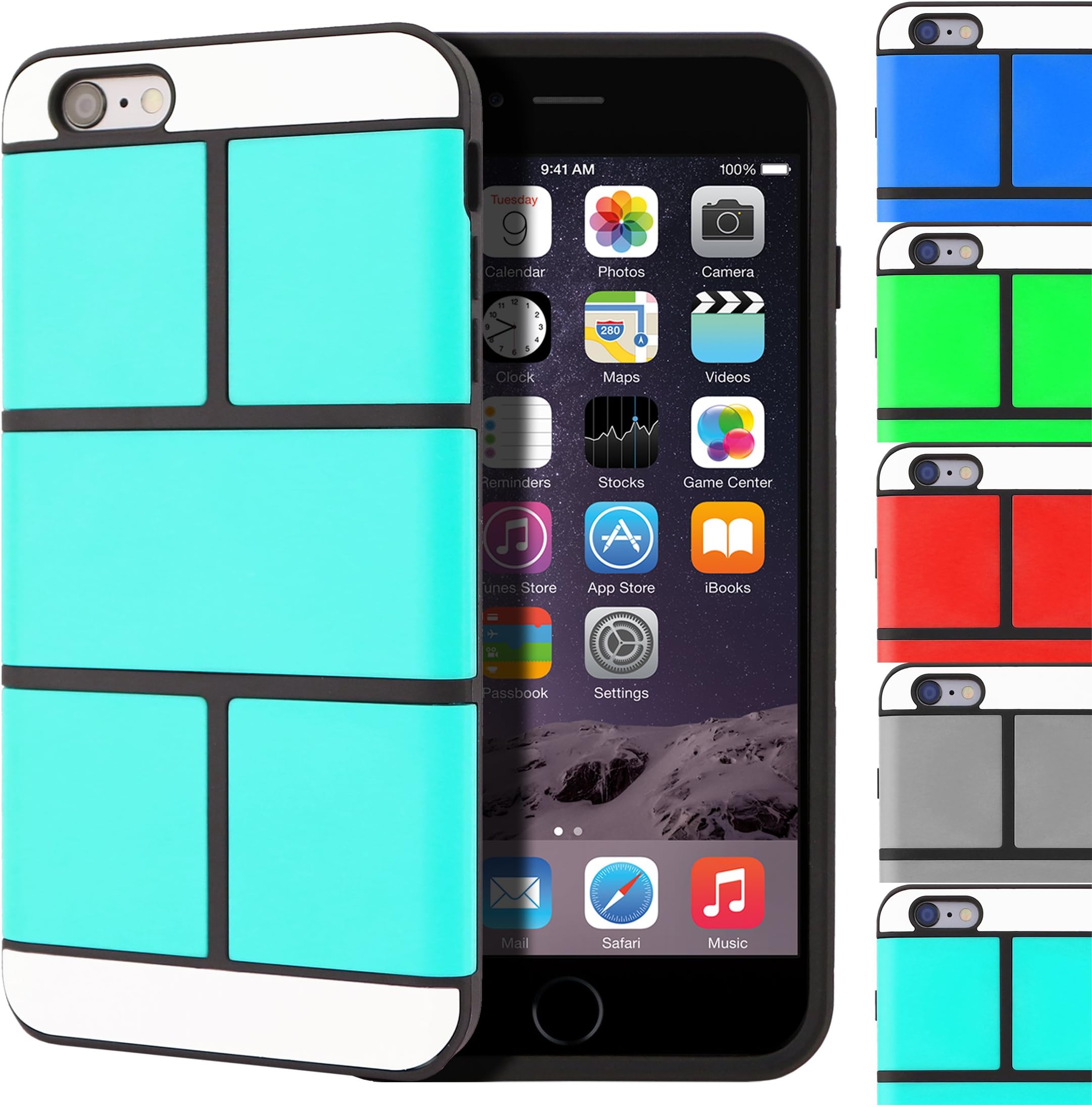 iPhone 6 Plus Case, CellJoy [Puzzle Hybrid] Apple iPhone 6 Plus (5.5) Case 2014 Release Model (WILL NOT FIT iPhone 6 4.7) Hybrid Dual LayerInterchangeable [Switch Panel] TPU Slim Fit Protective Hard Case - Slim Case for iPhone 6 Plus 5.5 inch (Teal)