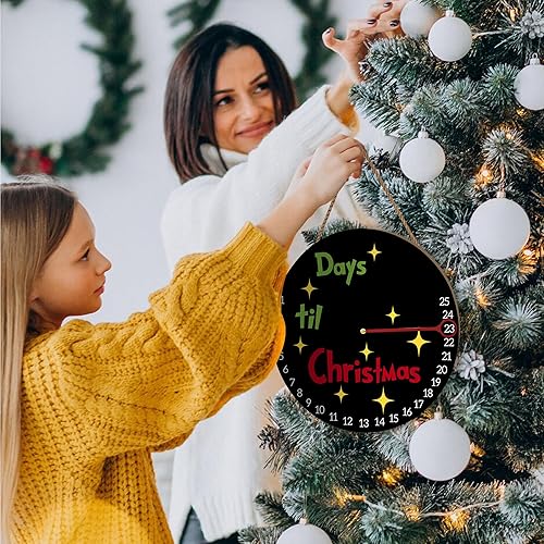 Miniatura 6 de Decoraciones de Navidad, letrero de bienvenida, calendario de Adviento de cuenta regresiva de Navidad, calendario de cuenta regresiva decorativo de