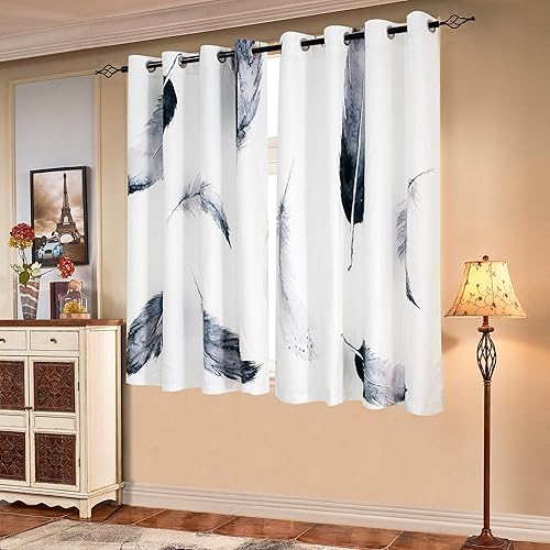 subrtex - Cortinas estampadas, para oscurecimiento de habitación, coloridas, para dormitorio, sala de estar, habitación de niños, comedor, cenefa,