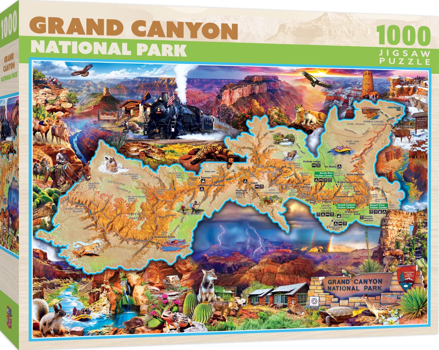 MasterPieces - 1000 Piece Jigsaw Puzzle, Grand Canyon National Park, Fun for Adults, Family, Kids 19.25"x26.75"