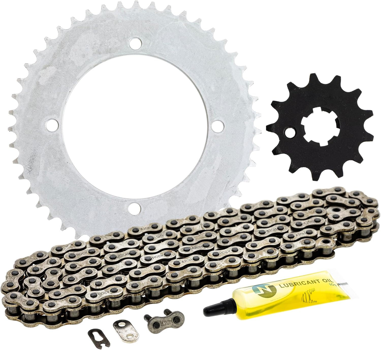 NICHE Drive Sprocket Chain Combo for Kawasaki KX65 Suzuki RM65 Front 13 Rear 47 Tooth 420HZ Standard 110 Links