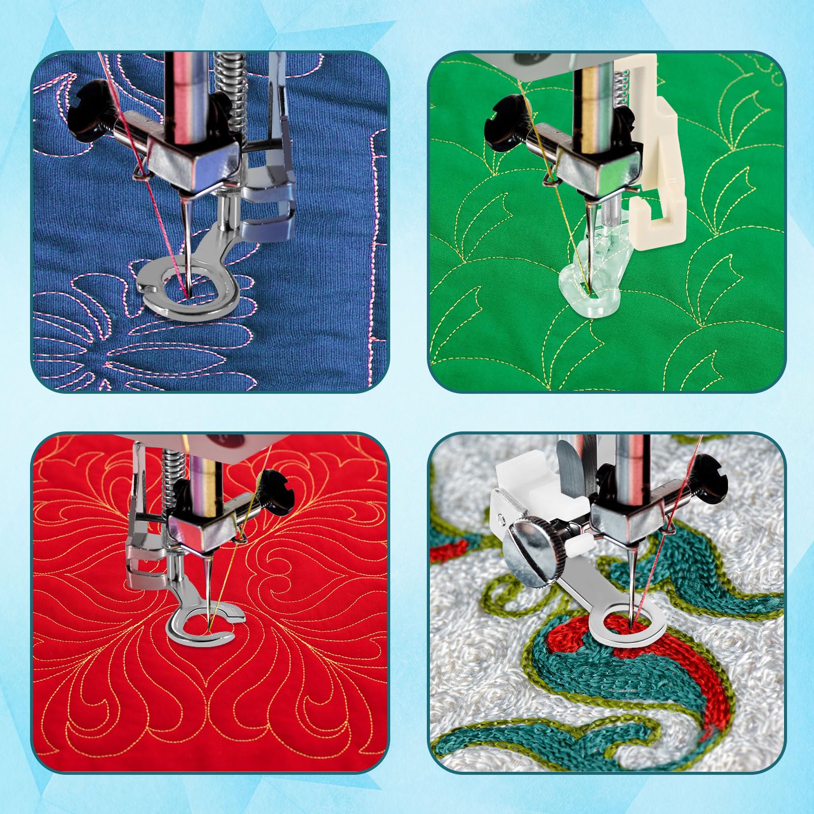 EMagTech Lot De 2 Ensembles De Pied Presseur D'aiguille Pour